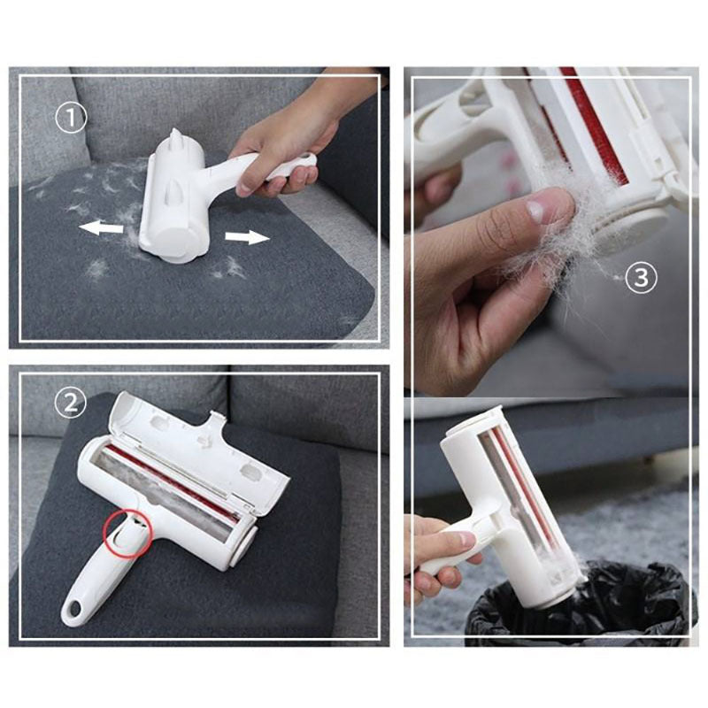 Pet Hair Remover Roller Lint Remove Brush Dog Cat Hair Clothes Carpet Cleaning Brush Home Furniture