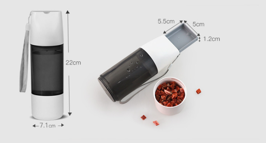 Portable Dog Water Bottle 350ml Water Food Container For Dog Pets Feeder Bowl Outdoor Travel Drinking Bowls Water Dispenser